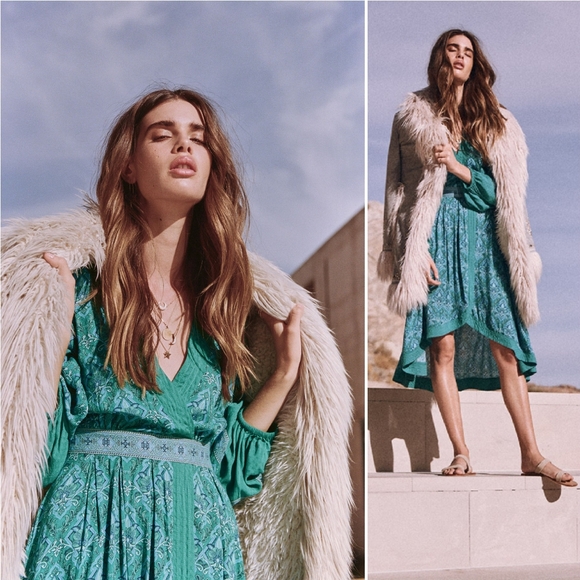 New spell designs joplin jacket shearling S/M blue - Picture 9 of 16